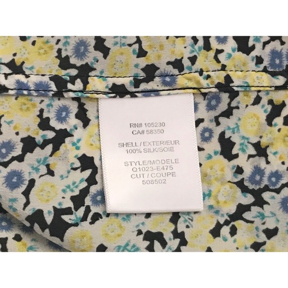 Equipment Femme Floral Print Sleeveless Midi Dress Yellow Black Blue M - Picture 8 of 12